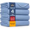 imageUtopia Bedding Washable Underpads 34quot x 36quot Pack of 4 Waterproof Reusable Heavy Absorbency Incontinence Bed Pads for Adults Kids Elderly and Pets Bedwetting Pads for Sofa and Couch BlueBlue
