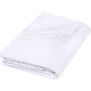 imageUtopia Bedding Flat Sheet  1 Pack Queen White  Soft Brushed Microfiber Fabric  Shrinkage ampamp Fade Resistant Top Sheet  Easy Care Bed SheetWhite