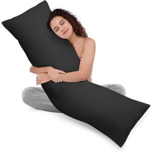 imageUtopia Bedding Full Body Pillow for Adults White 20 x 54 Inch Long Pillow Insert for Sleeping Ideal for Side SleepersBlack