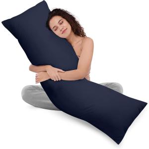 imageUtopia Bedding Full Body Pillow for Adults White 20 x 54 Inch Long Pillow Insert for Sleeping Ideal for Side SleepersNavy