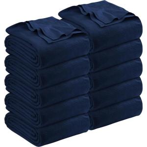 imageUtopia Bedding Navy 100 Cotton Blanket Throw Size  60x50 Inch 350GSM Lightweight Soft and Breathable Thermal Blanket for All Seasons Pack of 10