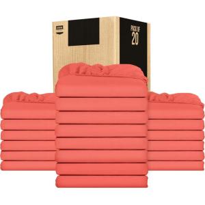 imageUtopia Bedding Twin Fitted Sheets  Bulk Pack of 6 Bottom Sheets  Soft Brushed Microfiber  Deep Pockets  Shrinkage ampamp Fade Resistant  Easy Care WhiteCoral