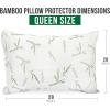 imageUtopia Bedding Bamboo Viscose Waterproof Pillow Protector Zippered 2 Pack Standard  Bed Bug Proof Pillow Encasement 20 x 26 InchesQueen