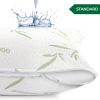imageUtopia Bedding Bamboo Viscose Waterproof Pillow Protector Zippered 2 Pack Standard  Bed Bug Proof Pillow Encasement 20 x 26 InchesStandard