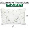 imageUtopia Bedding Bamboo Viscose Waterproof Pillow Protector Zippered 2 Pack Standard  Bed Bug Proof Pillow Encasement 20 x 26 InchesStandard