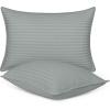 imageUtopia Bedding Bed Pillows for Sleeping European Size 1150 Grams Filled Hotel Quality Cooling Pillows for Side Back or Stomach Sleepers White Set of 8Light Grey