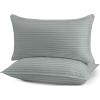 imageUtopia Bedding Bed Pillows for Sleeping European Size 1150 Grams Filled Hotel Quality Cooling Pillows for Side Back or Stomach Sleepers White Set of 8Light Grey