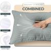 imageUtopia Bedding Bed Pillows for Sleeping European Size 1150 Grams Filled Hotel Quality Cooling Pillows for Side Back or Stomach Sleepers White Set of 8Light Grey