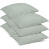 imageUtopia Bedding Bed Pillows for Sleeping European Size 1150 Grams Filled Hotel Quality Cooling Pillows for Side Back or Stomach Sleepers White Set of 8Light Grey