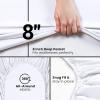 imageUtopia Bedding Cot Fitted Sheet  Bottom Sheet  Deep Pocket  Soft Microfiber  Shrinkage and Fade ResistantEasy Care 1 Fitted Sheet Only GreyWhite