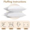 imageUtopia Bedding Outdoor Pillow Inserts 18 x 18 Inches Pack of 2 White Water Resistant Garden Throw Pillows for Patio and Porch Furniture12x20 Inch Pack of 2