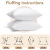 imageUtopia Bedding Outdoor Pillow Inserts 18 x 18 Inches Pack of 2 White Water Resistant Garden Throw Pillows for Patio and Porch Furniture16x16 Inch Pack of 2