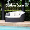 imageUtopia Bedding Outdoor Pillow Inserts 18 x 18 Inches Pack of 2 White Water Resistant Garden Throw Pillows for Patio and Porch Furniture16x16 Inch Pack of 2