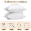 imageUtopia Bedding Outdoor Pillow Inserts 18 x 18 Inches Pack of 2 White Water Resistant Garden Throw Pillows for Patio and Porch Furniture18x18 Inch Pack of 2