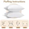 imageUtopia Bedding Outdoor Pillow Inserts 18 x 18 Inches Pack of 2 White Water Resistant Garden Throw Pillows for Patio and Porch Furniture20x20 Inch Pack of 2