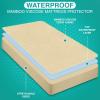 imageUtopia Bedding Premium Waterproof Mattress Protector Queen Size Viscose Made from Bamboo Mattress Cover Breathable Fitted Style with Stretchable Pockets WhiteBeige