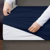 imageUtopia Bedding Premium Waterproof Mattress Protector Queen Size Viscose Made from Bamboo Mattress Cover Breathable Fitted Style with Stretchable Pockets WhiteNavy