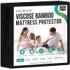 imageUtopia Bedding Premium Waterproof Mattress Protector Queen Size Viscose Made from Bamboo Mattress Cover Breathable Fitted Style with Stretchable Pockets WhiteBlack