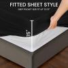 imageUtopia Bedding Premium Waterproof Mattress Protector Queen Size Viscose Made from Bamboo Mattress Cover Breathable Fitted Style with Stretchable Pockets WhiteBlack
