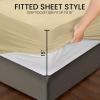 imageUtopia Bedding Premium Waterproof Mattress Protector Queen Size Viscose Made from Bamboo Mattress Cover Breathable Fitted Style with Stretchable Pockets WhiteBeige