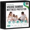 imageUtopia Bedding Premium Waterproof Mattress Protector Queen Size Viscose Made from Bamboo Mattress Cover Breathable Fitted Style with Stretchable Pockets WhiteBlack