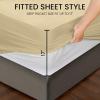 imageUtopia Bedding Premium Waterproof Mattress Protector Queen Size Viscose Made from Bamboo Mattress Cover Breathable Fitted Style with Stretchable Pockets WhiteBeige
