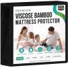 imageUtopia Bedding Premium Waterproof Mattress Protector Queen Size Viscose Made from Bamboo Mattress Cover Breathable Fitted Style with Stretchable Pockets WhiteBlack