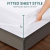 imageUtopia Bedding Premium Waterproof Mattress Protector Queen Size Viscose Made from Bamboo Mattress Cover Breathable Fitted Style with Stretchable Pockets WhiteWhite