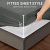 imageUtopia Bedding Premium Waterproof Mattress Protector Queen Size Viscose Made from Bamboo Mattress Cover Breathable Fitted Style with Stretchable Pockets WhiteGrey