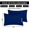 imageUtopia Bedding Queen Pillow Cases  2 Pack  Envelope Closure  Soft Brushed Microfiber Fabric  Shrinkage and Fade Resistant Pillow Covers 20 X 30 Inches Queen GreyRoyal Blue