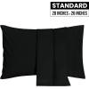 imageUtopia Bedding Queen Pillow Cases  2 Pack  Envelope Closure  Soft Brushed Microfiber Fabric  Shrinkage and Fade Resistant Pillow Covers 20 X 30 Inches Queen GreyBlack