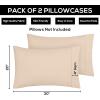 imageUtopia Bedding Queen Pillow Cases  2 Pack  Envelope Closure  Soft Brushed Microfiber Fabric  Shrinkage and Fade Resistant Pillow Covers 20 X 30 Inches Queen GreyBeige