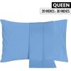 imageUtopia Bedding Queen Pillow Cases  2 Pack  Envelope Closure  Soft Brushed Microfiber Fabric  Shrinkage and Fade Resistant Pillow Covers 20 X 30 Inches Queen GreyDutch Blue