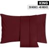 imageUtopia Bedding Queen Pillow Cases  2 Pack  Envelope Closure  Soft Brushed Microfiber Fabric  Shrinkage and Fade Resistant Pillow Covers 20 X 30 Inches Queen GreyBurgundy