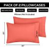 imageUtopia Bedding Queen Pillow Cases  2 Pack  Envelope Closure  Soft Brushed Microfiber Fabric  Shrinkage and Fade Resistant Pillow Covers 20 X 30 Inches Queen GreyCoral