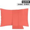 imageUtopia Bedding Queen Pillow Cases  2 Pack  Envelope Closure  Soft Brushed Microfiber Fabric  Shrinkage and Fade Resistant Pillow Covers 20 X 30 Inches Queen GreyCoral