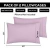imageUtopia Bedding Queen Pillow Cases  2 Pack  Envelope Closure  Soft Brushed Microfiber Fabric  Shrinkage and Fade Resistant Pillow Covers 20 X 30 Inches Queen GreyLavender