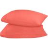 imageUtopia Bedding Queen Pillow Cases  2 Pack  Envelope Closure  Soft Brushed Microfiber Fabric  Shrinkage and Fade Resistant Pillow Covers 20 X 30 Inches Queen GreyCoral