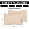 imageUtopia Bedding Queen Pillow Cases  2 Pack  Envelope Closure  Soft Brushed Microfiber Fabric  Shrinkage and Fade Resistant Pillow Covers 20 X 30 Inches Queen GreyBeige