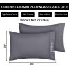 imageUtopia Bedding Queen Pillow Cases  2 Pack  Envelope Closure  Soft Brushed Microfiber Fabric  Shrinkage and Fade Resistant Pillow Covers 20 X 30 Inches Queen GreyGrey