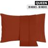 imageUtopia Bedding Queen Pillow Cases  2 Pack  Envelope Closure  Soft Brushed Microfiber Fabric  Shrinkage and Fade Resistant Pillow Covers 20 X 30 Inches Queen GreyOrange