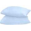 imageUtopia Bedding Queen Pillow Cases  2 Pack  Envelope Closure  Soft Brushed Microfiber Fabric  Shrinkage and Fade Resistant Pillow Covers 20 X 30 Inches Queen GreyIce Blue