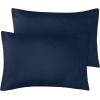 imageUtopia Bedding Queen Pillow Cases  2 Pack  Envelope Closure  Soft Brushed Microfiber Fabric  Shrinkage and Fade Resistant Pillow Covers 20 X 30 Inches Queen GreyNavy