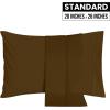 imageUtopia Bedding Queen Pillow Cases  2 Pack  Envelope Closure  Soft Brushed Microfiber Fabric  Shrinkage and Fade Resistant Pillow Covers 20 X 30 Inches Queen GreyMocha