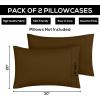 imageUtopia Bedding Queen Pillow Cases  2 Pack  Envelope Closure  Soft Brushed Microfiber Fabric  Shrinkage and Fade Resistant Pillow Covers 20 X 30 Inches Queen GreyMocha