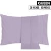 imageUtopia Bedding Queen Pillow Cases  2 Pack  Envelope Closure  Soft Brushed Microfiber Fabric  Shrinkage and Fade Resistant Pillow Covers 20 X 30 Inches Queen GreyLavender