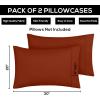 imageUtopia Bedding Queen Pillow Cases  2 Pack  Envelope Closure  Soft Brushed Microfiber Fabric  Shrinkage and Fade Resistant Pillow Covers 20 X 30 Inches Queen GreyOrange