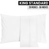 imageUtopia Bedding Queen Pillow Cases  2 Pack  Envelope Closure  Soft Brushed Microfiber Fabric  Shrinkage and Fade Resistant Pillow Covers 20 X 30 Inches Queen GreyWhite