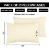 imageUtopia Bedding Queen Pillow Cases  2 Pack  Envelope Closure  Soft Brushed Microfiber Fabric  Shrinkage and Fade Resistant Pillow Covers 20 X 30 Inches Queen GreyIvory