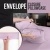 imageUtopia Bedding Queen Pillow Cases  2 Pack  Envelope Closure  Soft Brushed Microfiber Fabric  Shrinkage and Fade Resistant Pillow Covers 20 X 30 Inches Queen GreyLavender